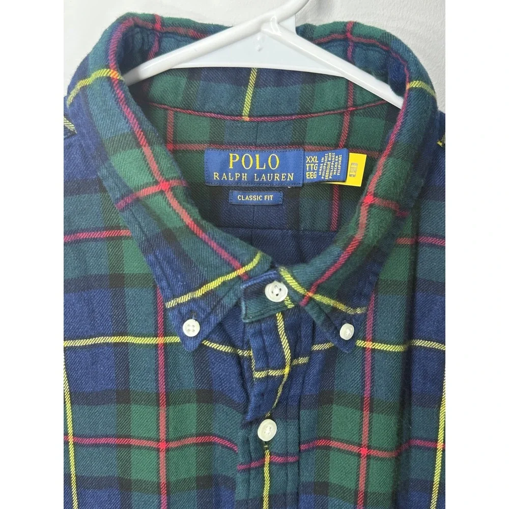Polo Ralph Lauren‎ Classic Fit Checked Double Faced Shirt Men's 2XL